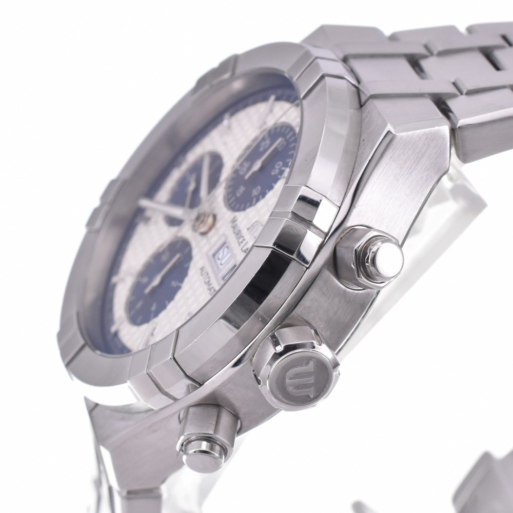 with paper MAURICE LACROIX icon AI6038-SS002-131-1 Chronograph day date Silver / Blue Dial Automatic Men's
 Watch M#143179