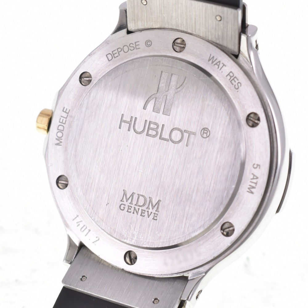 HUBLOT MDM Classic 1401.2 Date Stainless Steel/K18 Rubber blue Dial Quartz Unisex
 Watch L#143180