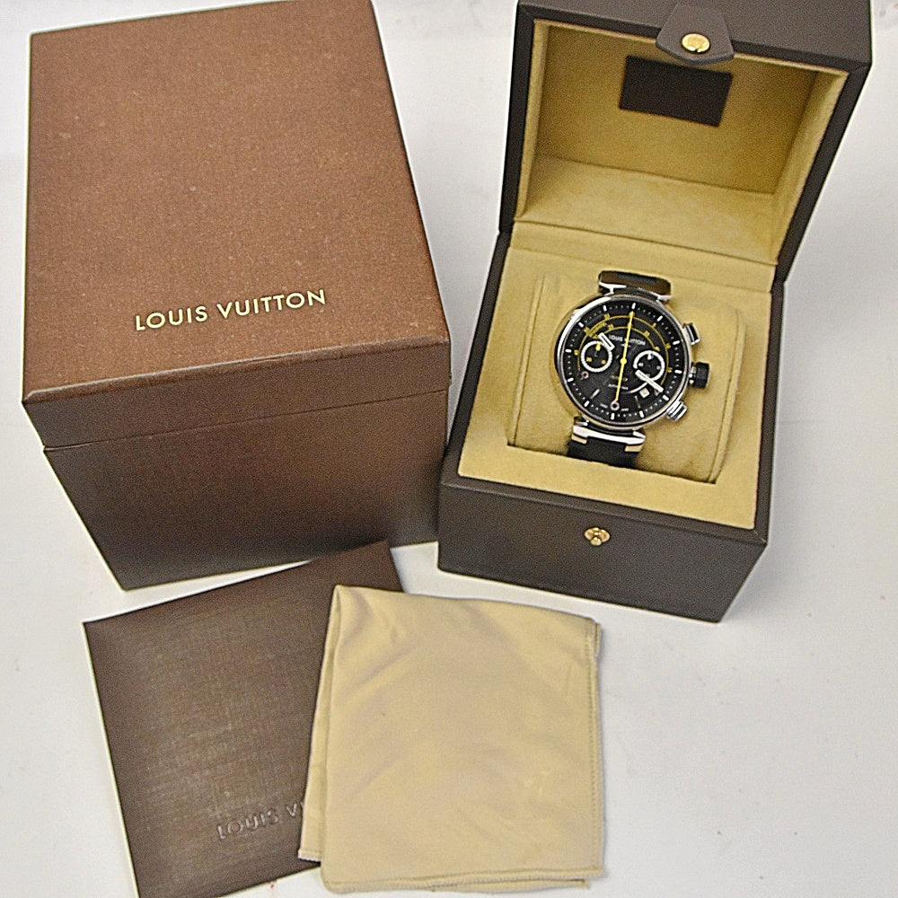 LOUIS VUITTON Tambour Flyback Chrono Vole 2 Q102B 888 world limited black Dial Automatic Men's
 Watch M#143187