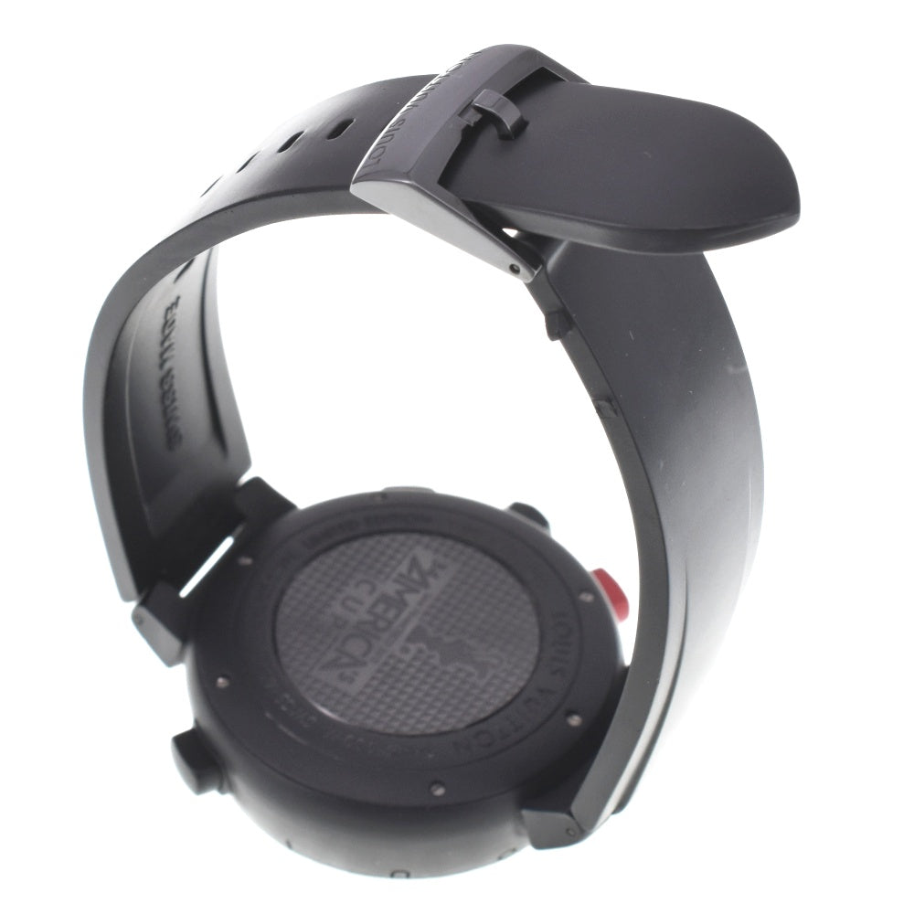with paper LOUIS VUITTON Tambour americas cup Q101A Chronograph Date Black / red Dial Quartz Men's
 Watch M#143190
