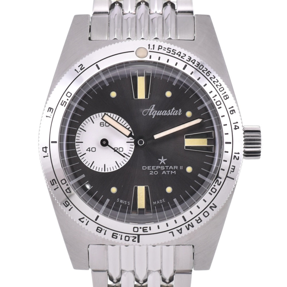 with paper AQUASTAR Deep Star II 22129031T1 gray Dial Automatic Men's
 Watch M#143193