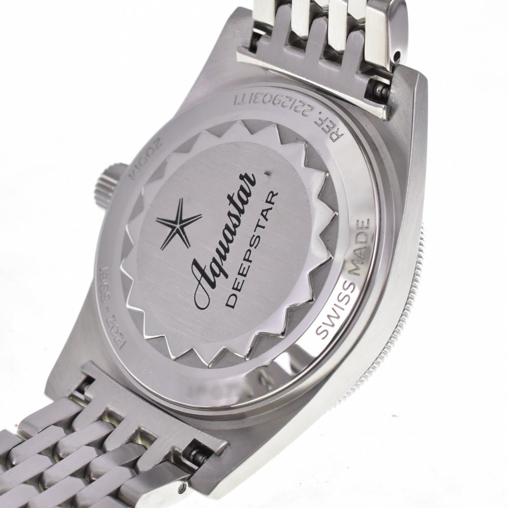 with paper AQUASTAR Deep Star II 22129031T1 gray Dial Automatic Men's
 Watch M#143193