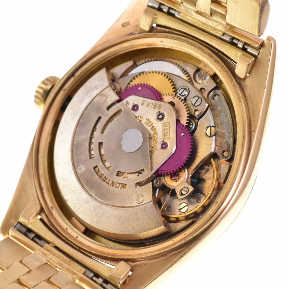 ROLEX DATEJUST 1601/8 vintage Solid K18YG Cal.1560 black Dial Automatic Men's
 Watch Z#143195