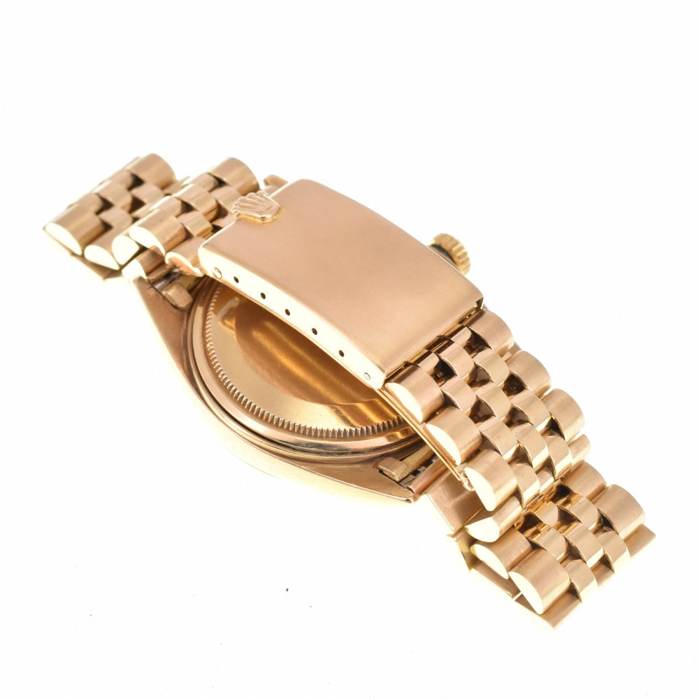 ROLEX DATEJUST 1601/8 vintage Solid K18YG Cal.1560 black Dial Automatic Men's
 Watch Z#143195