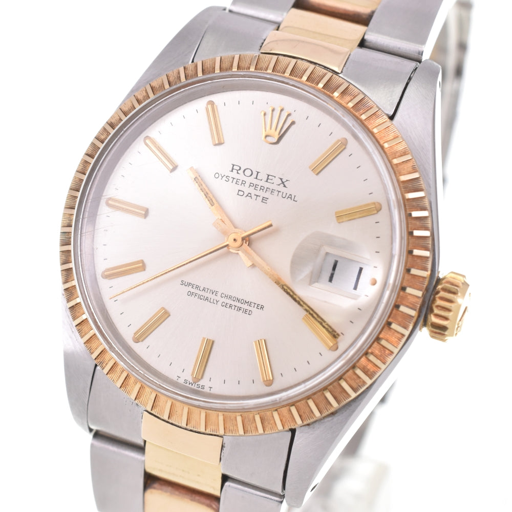 ROLEX Oyster Perpetual Date 1505 vintage Cal.1570 Silver Dial Automatic Men's
 Watch N#143196