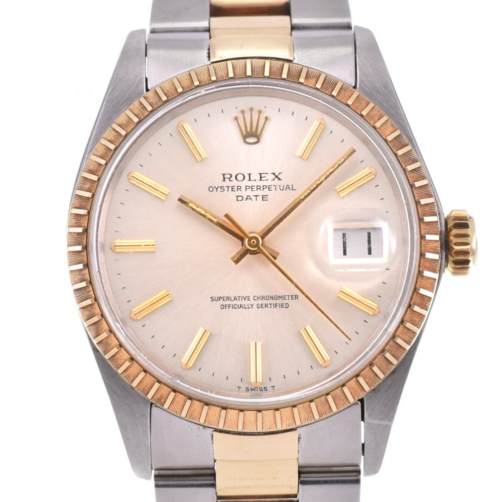ROLEX Oyster Perpetual Date 1505 vintage Cal.1570 Silver Dial Automatic Men's
 Watch N#143196