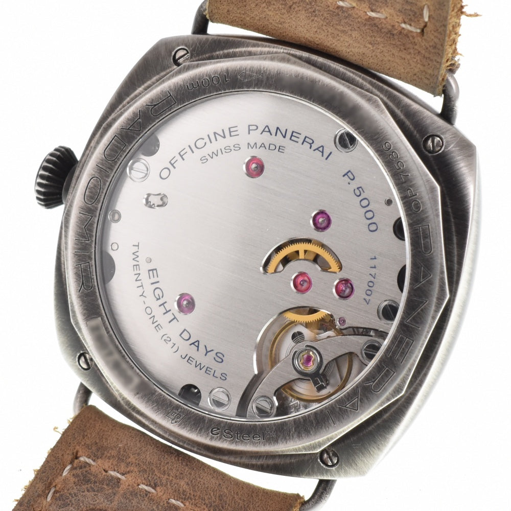 with paper PANERAI Radiomir Ottogiorni PAM01347 Brown Dial Hand Winding Men's
 Watch M#143199