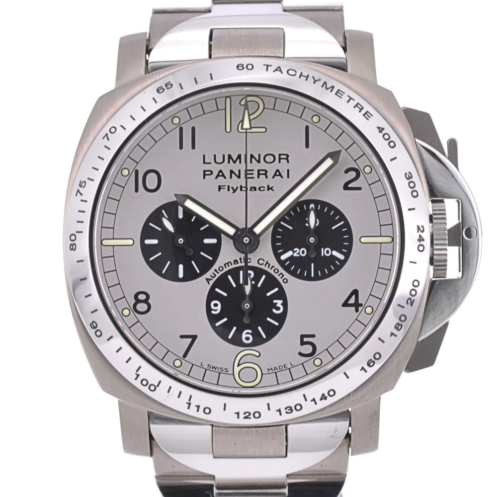 with paper PANERAI Luminor Chrono Flyback PAM00060 Limited to 300 pieces, equipped with El Primero Silver / Black Dial Automatic Men's
 Watch N#143200