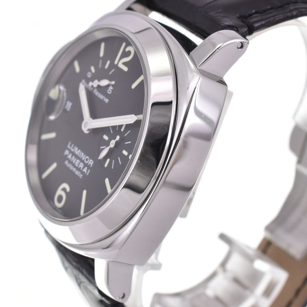 with paper PANERAI Luminor PAM00123 Power Reserve Left Hand Small Second Date black Dial Automatic Men's
 Watch Q#143201