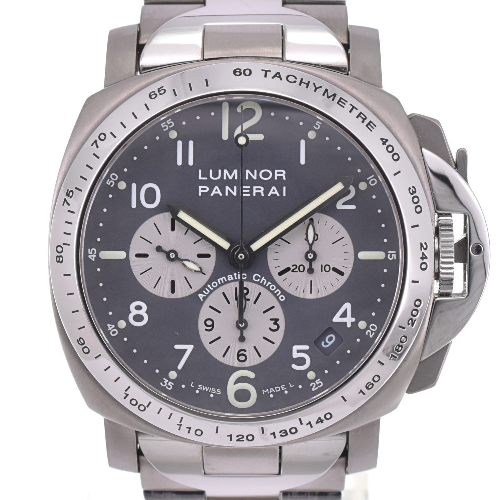 with paper PANERAI Luminor Chronograph Date PAM00122 Equipped with El Primero Gray / Silver Dial Automatic Men's
 Watch N#143202