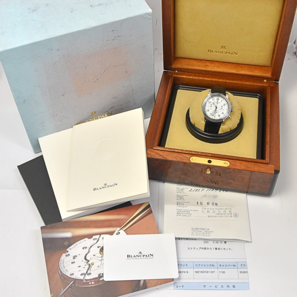 with paper Blancpain Leman Flyback Chronograph 2185F-1127-64B Limited to 99 pieces white Dial Automatic Men's
 Watch N#143203