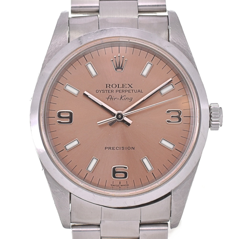 ROLEX Air king Ref.14000 Cal.3000 pink Dial Automatic Men's
 Watch N#143207