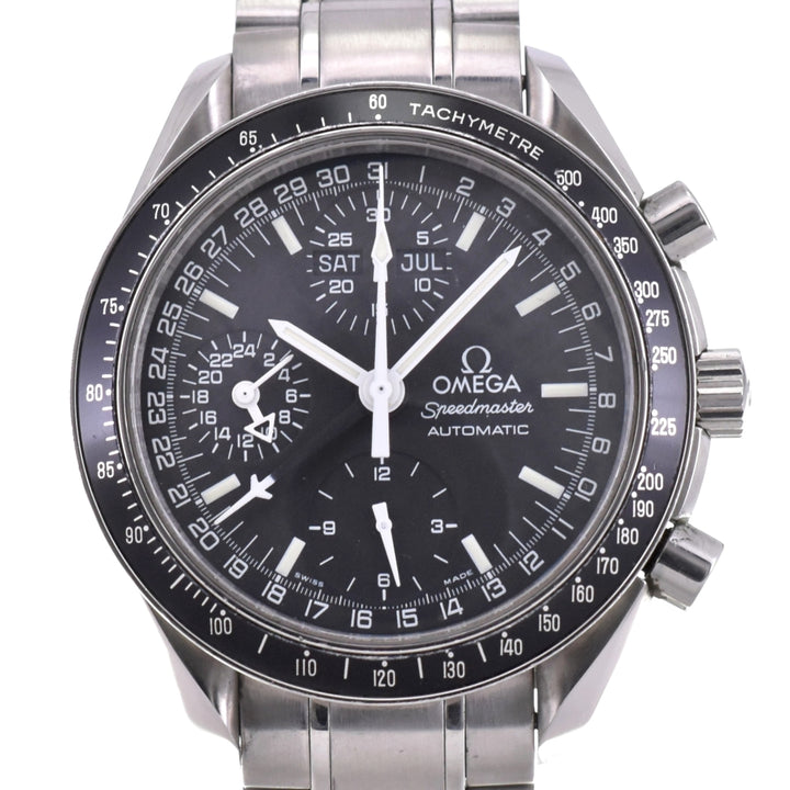 with paper OMEGA Speedmaster 3520.50 Mark 40 Cosmos Triple calendar chronograph black Dial Automatic Men's
 Watch N#143212