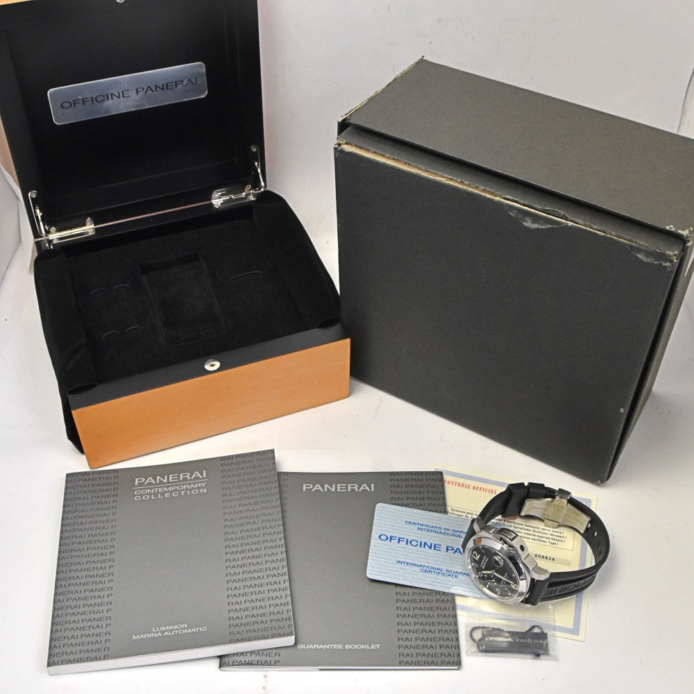 with paper PANERAI Luminor Marina PAM00164 Date black Dial Automatic Men's
 Watch M#143220