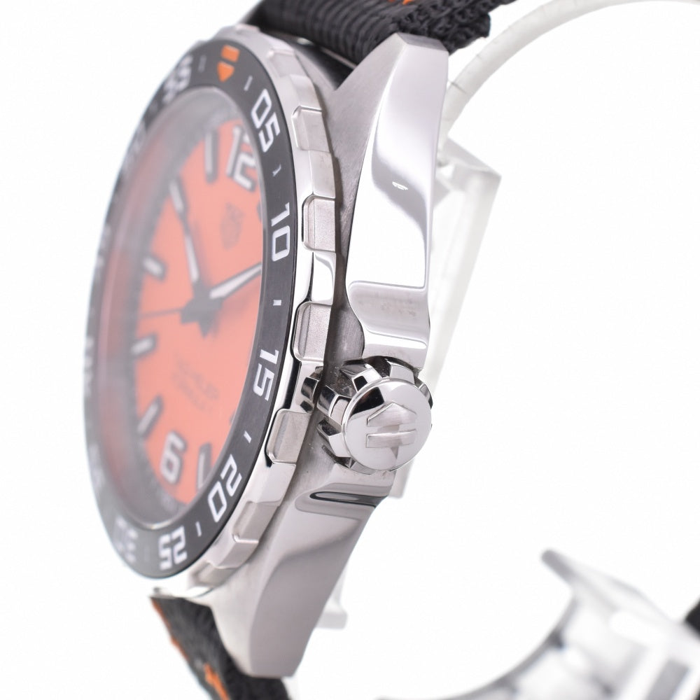 with paper TAG HEUER Formula 1 WAZ101A.FC8305 Date Orange Dial Quartz Men's
 Watch P#143222