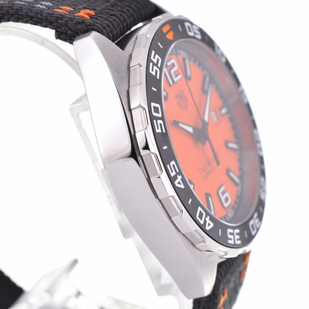 with paper TAG HEUER Formula 1 WAZ101A.FC8305 Date Orange Dial Quartz Men's
 Watch P#143222