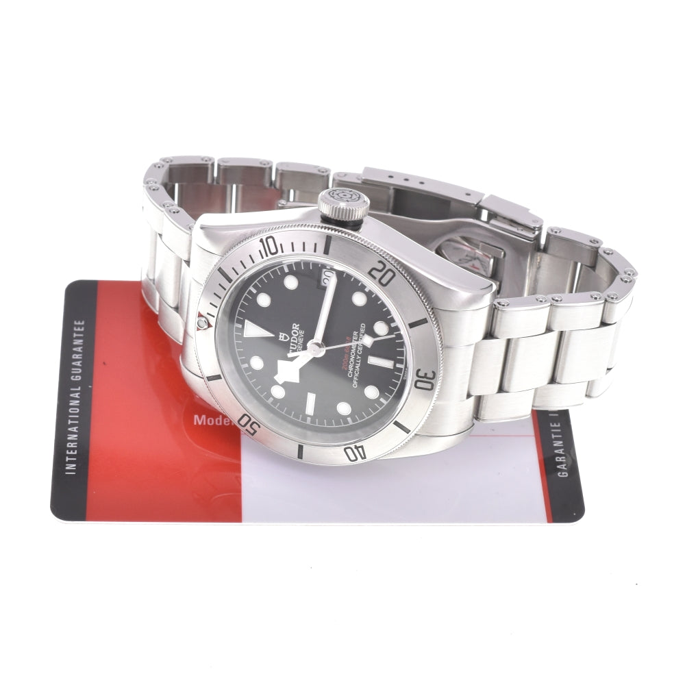 with paper TUDOR Black bay 79730 stainless steel black Dial Automatic Men's
 Watch N#143223