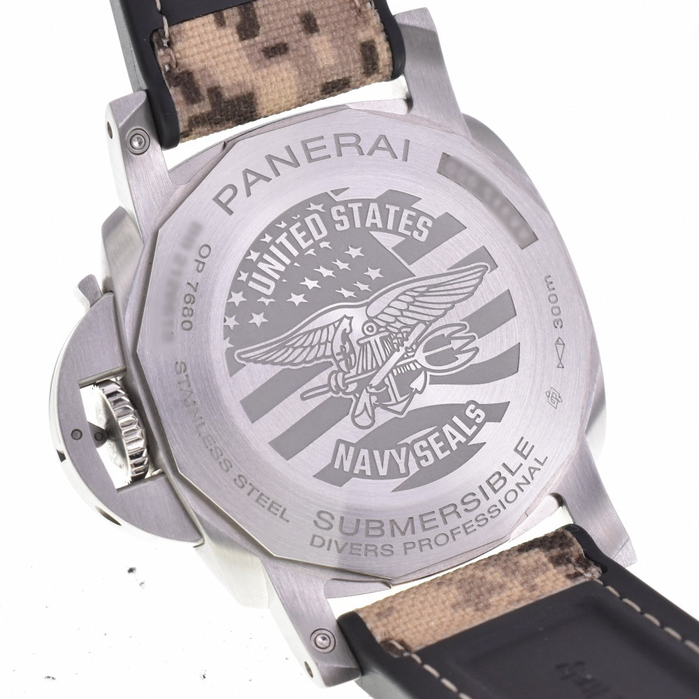with paper PANERAI Submersible Quaranto Quattro Navy Seal PAM01518 Gray gradation Dial Automatic Men's
 Watch N#143229