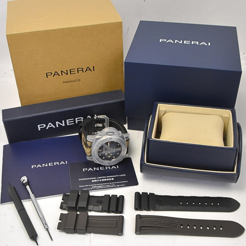 with paper PANERAI Submersible Quaranto Quattro Navy Seal PAM01518 Gray gradation Dial Automatic Men's
 Watch N#143229