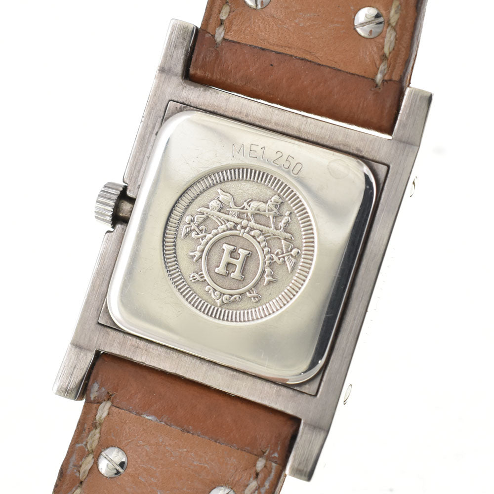 with paper HERMES Medor ME1.250 Silver 925 / leather Silver Dial Quartz Ladies
 Watch R#143942