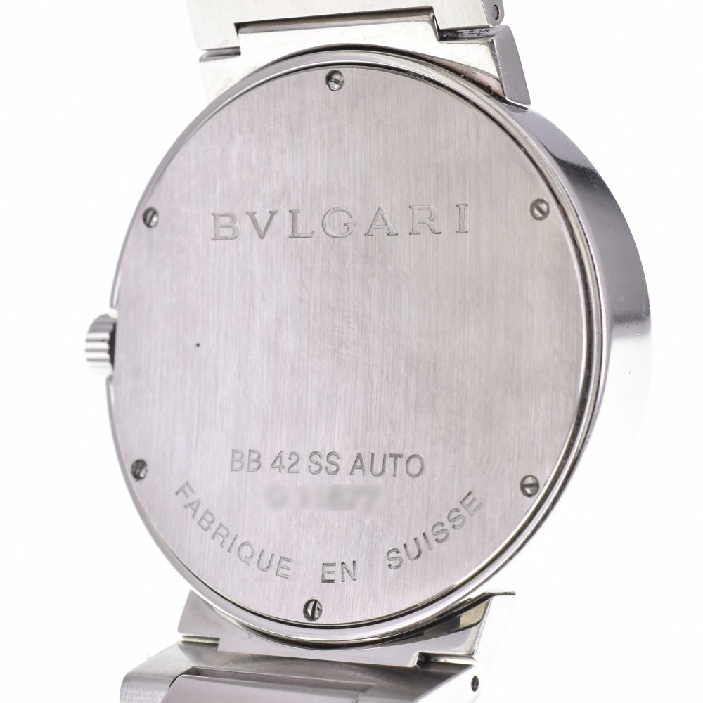 with paper BVLGARI Bulgari Bulgari BB42SS AUTO Date Silver Dial Automatic Men's
 Watch N#143246