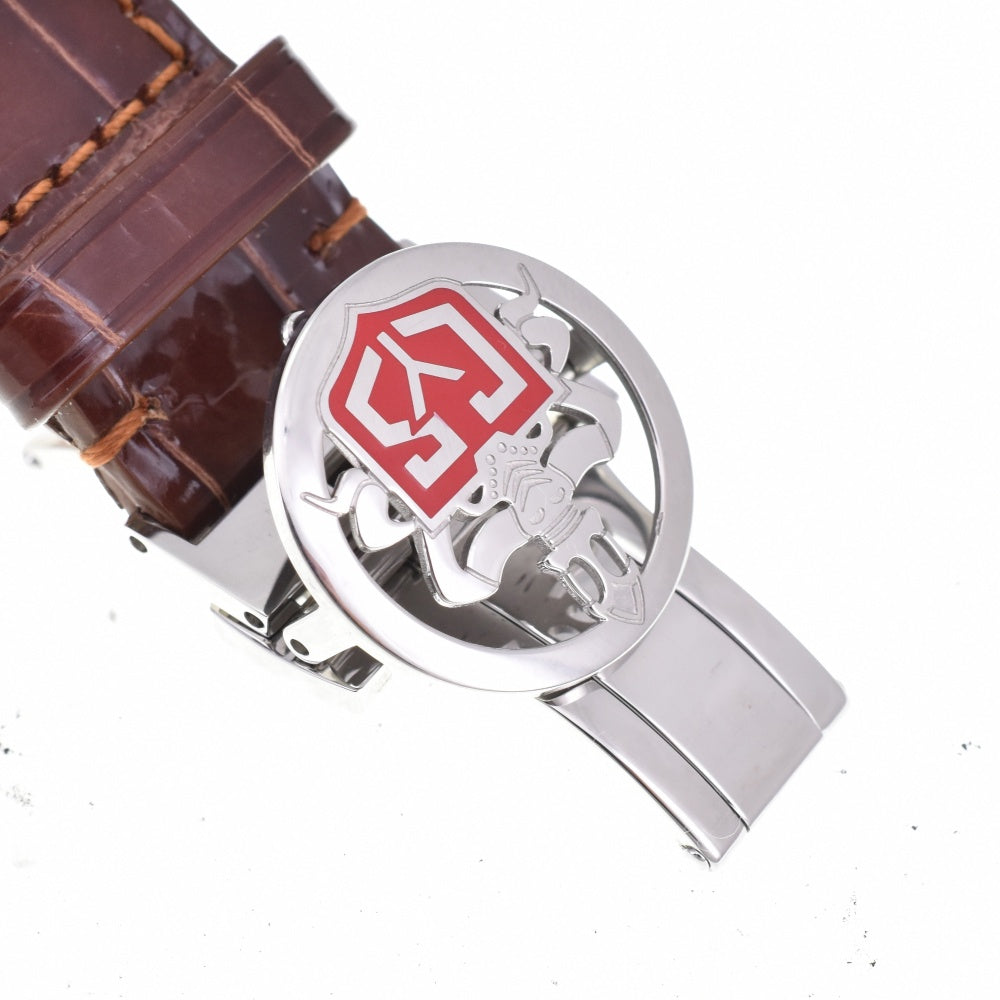 with paper CUERVO Y SOBRINOS Robusto Churchill Yalta Edition 2810-1YG 500 world limited Silver Dial Automatic Men's
 Watch N#143249