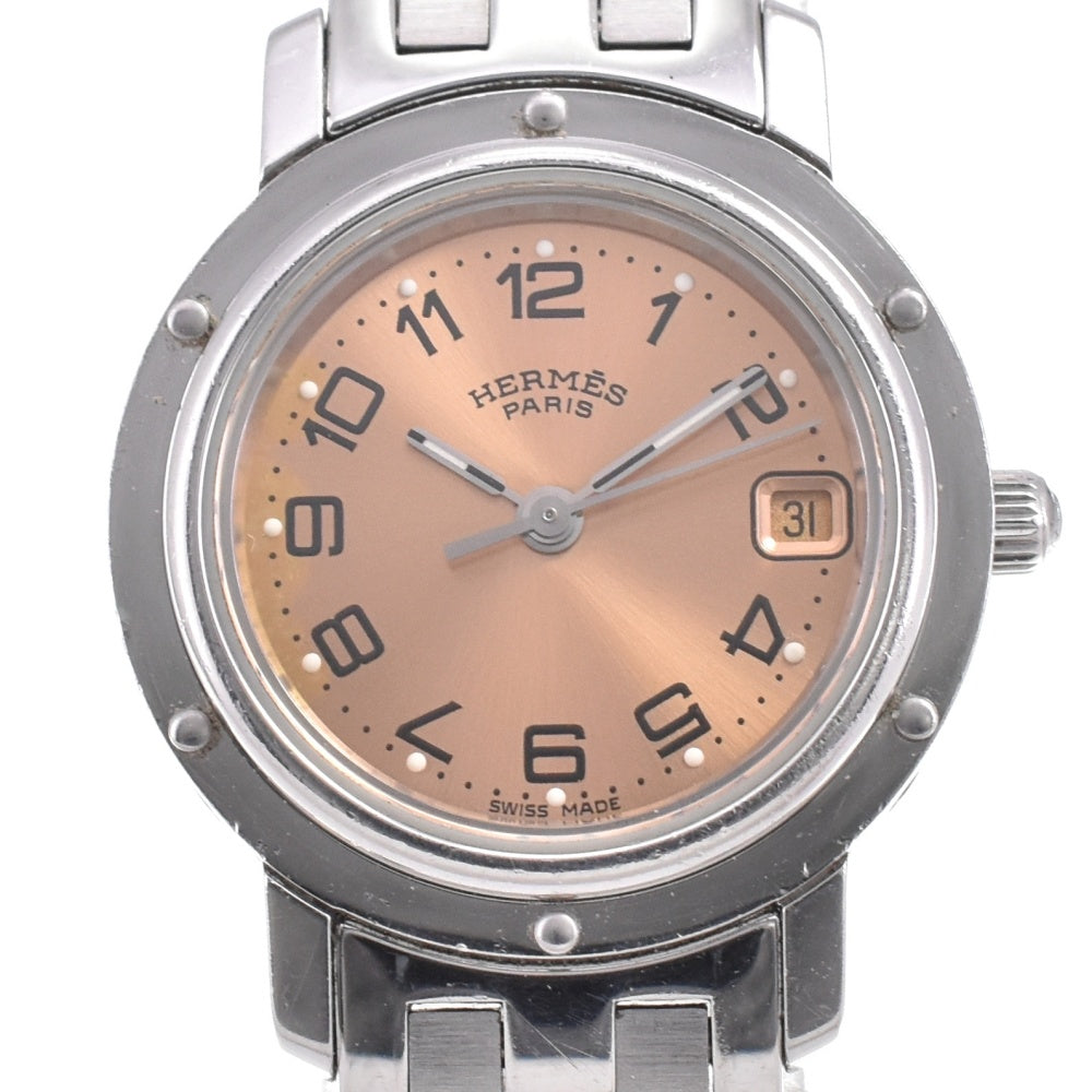 HERMES Clipper CL4.210 Date D buckle Pink gold Dial Quartz Ladies
 Watch P#143251