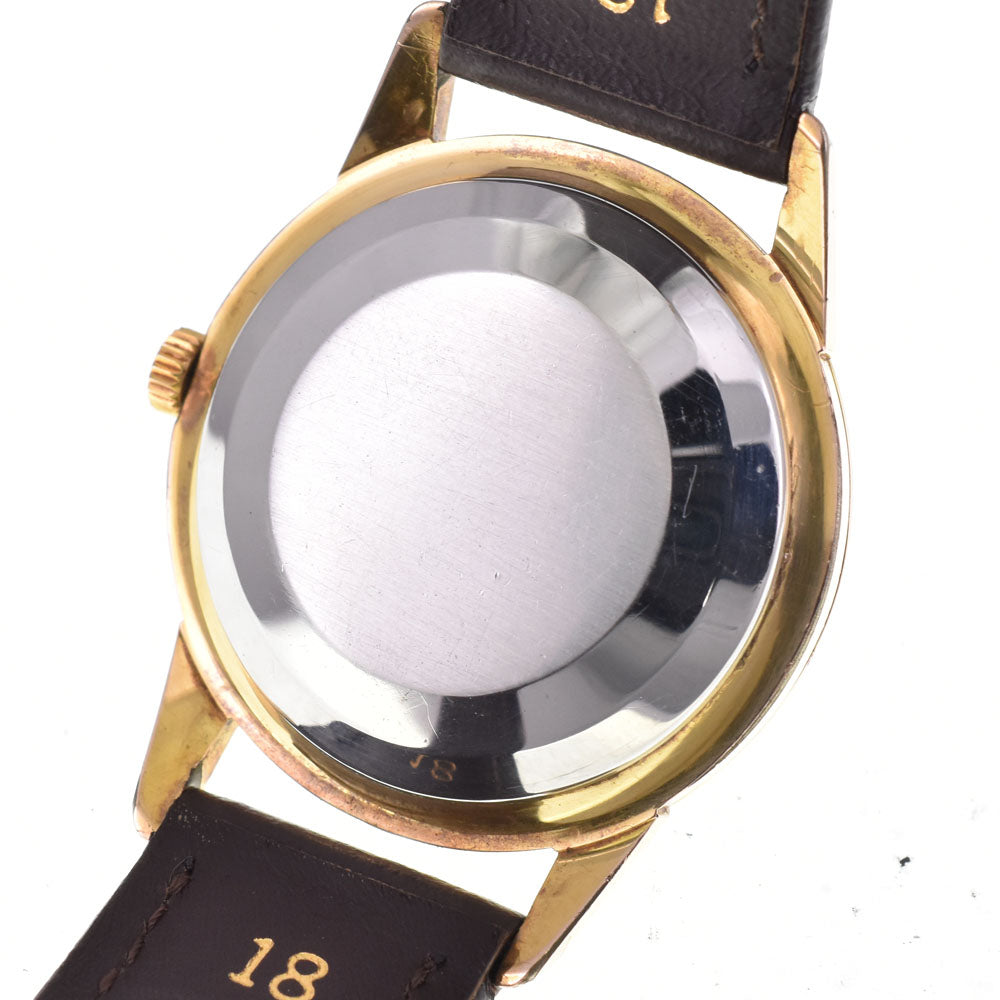 OMEGA 14776-61 vintage Cal.471 Gold Plated/Leather Silver Dial Automatic Men's
 Watch P#143253