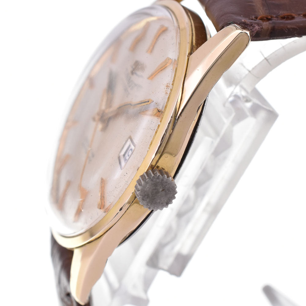 TISSOT Sea star vintage Date Gold Plated / Leather Silver Dial Automatic Men's
 Watch P#143255