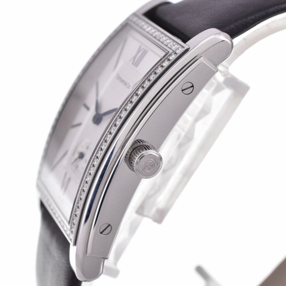TIFFANY&Co. ground Z0030.13.10A21A40A Diamond bezel Small second Silver Dial Quartz Men's
 Watch N#143262