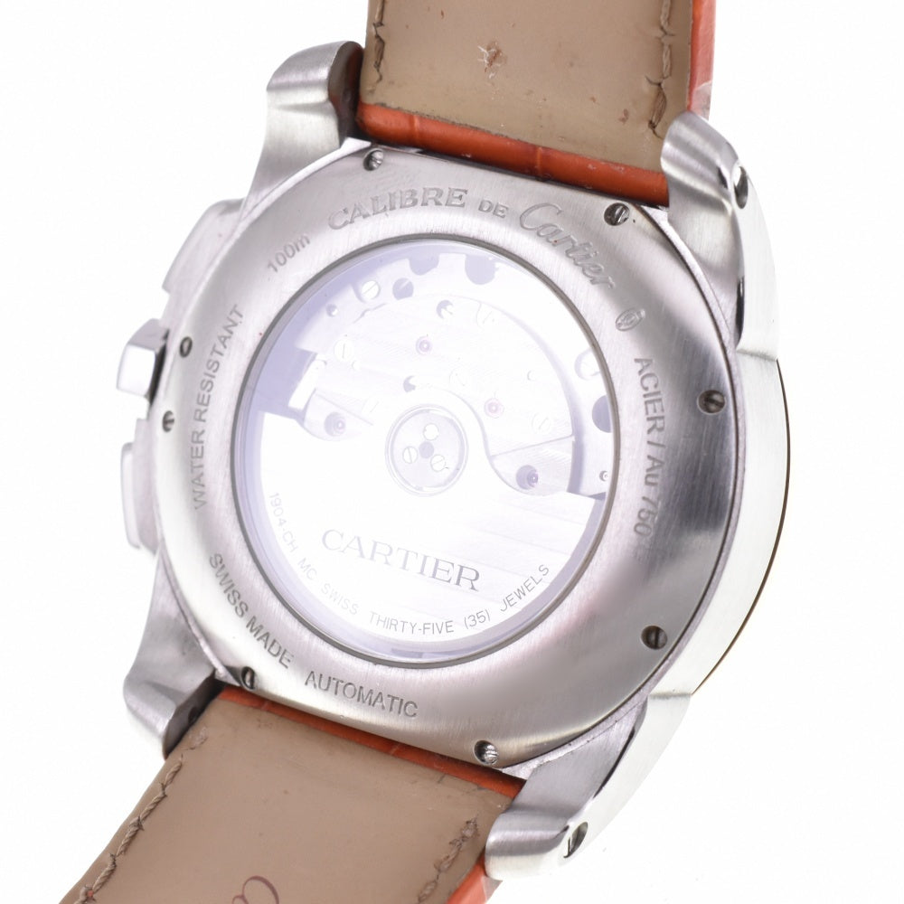 CARTIER Caribre de Cartier W7100043 Chronograph Date Silver Dial Automatic Men's
 Watch N#143263