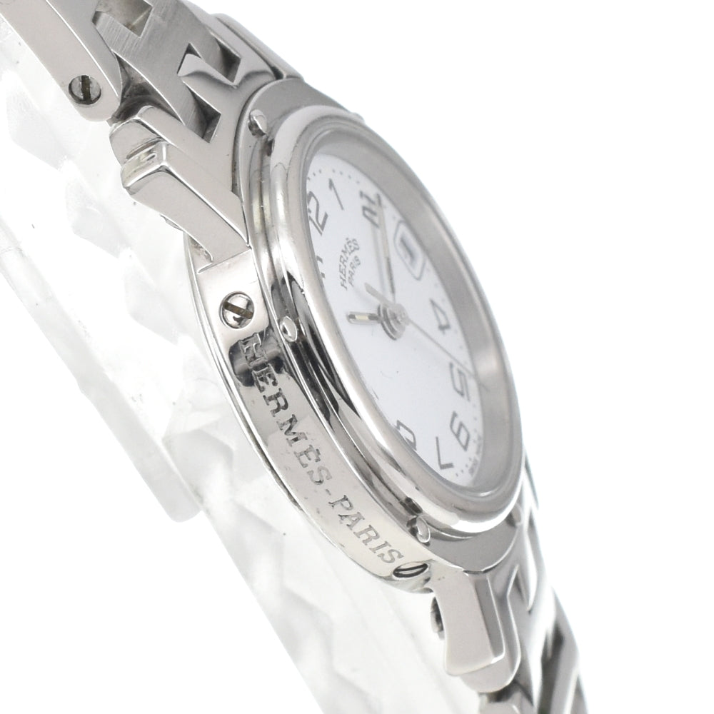 HERMES Clipper CL4.210 D buckle white Dial Quartz Ladies
 Watch O#143264