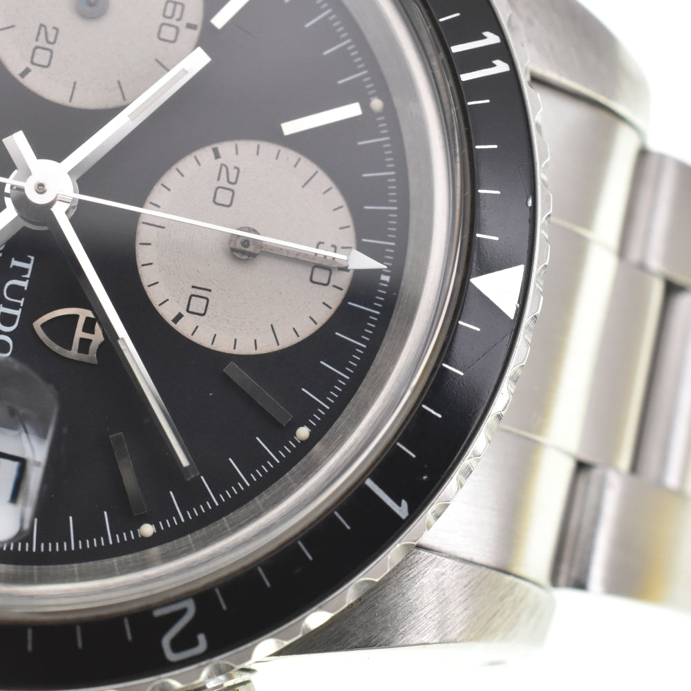 with paper TUDOR Oyster Date Chronotime 79170 Cal.7750 Silver / Black Dial Automatic Men's
 Watch O#143266