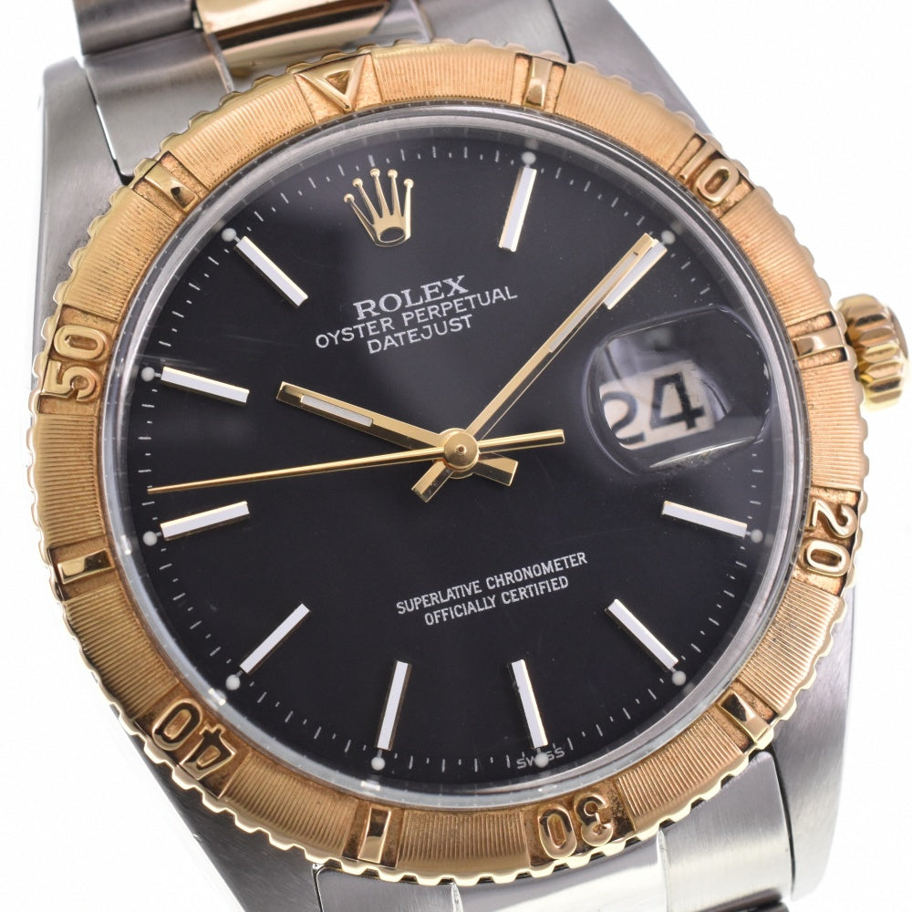 ROLEX DATEJUST THUNDERBIRD 1625/3 vintage Around 1960 Cal.1560 black Dial Automatic Men's
 Watch P#143270