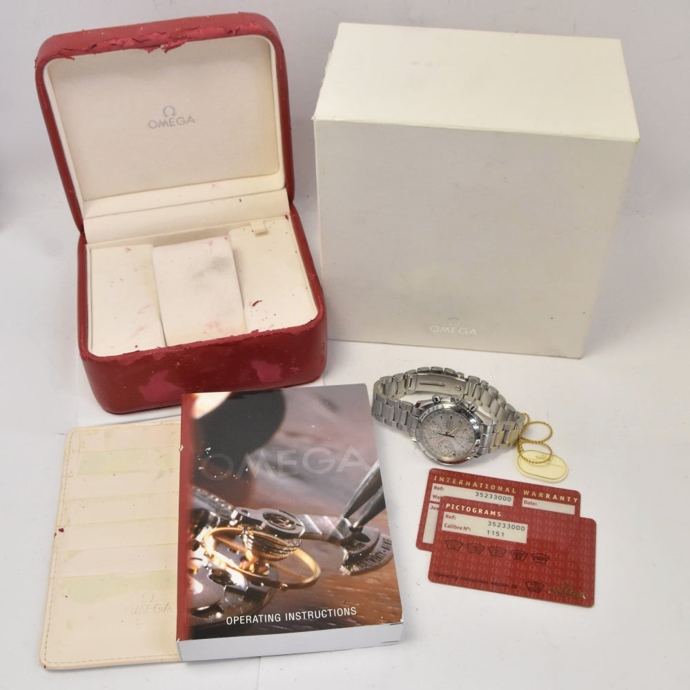 with paper OMEGA Speedmaster 3523.30 Triple calendar Silver Dial Automatic Men's
 Watch O#143276