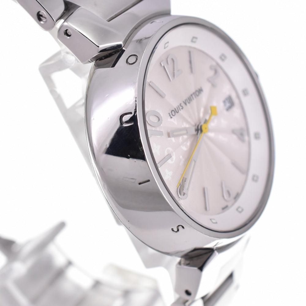 with paper LOUIS VUITTON Tambour Hologram MM Q1313 Date Silver Dial Quartz Ladies
 Watch N#143277