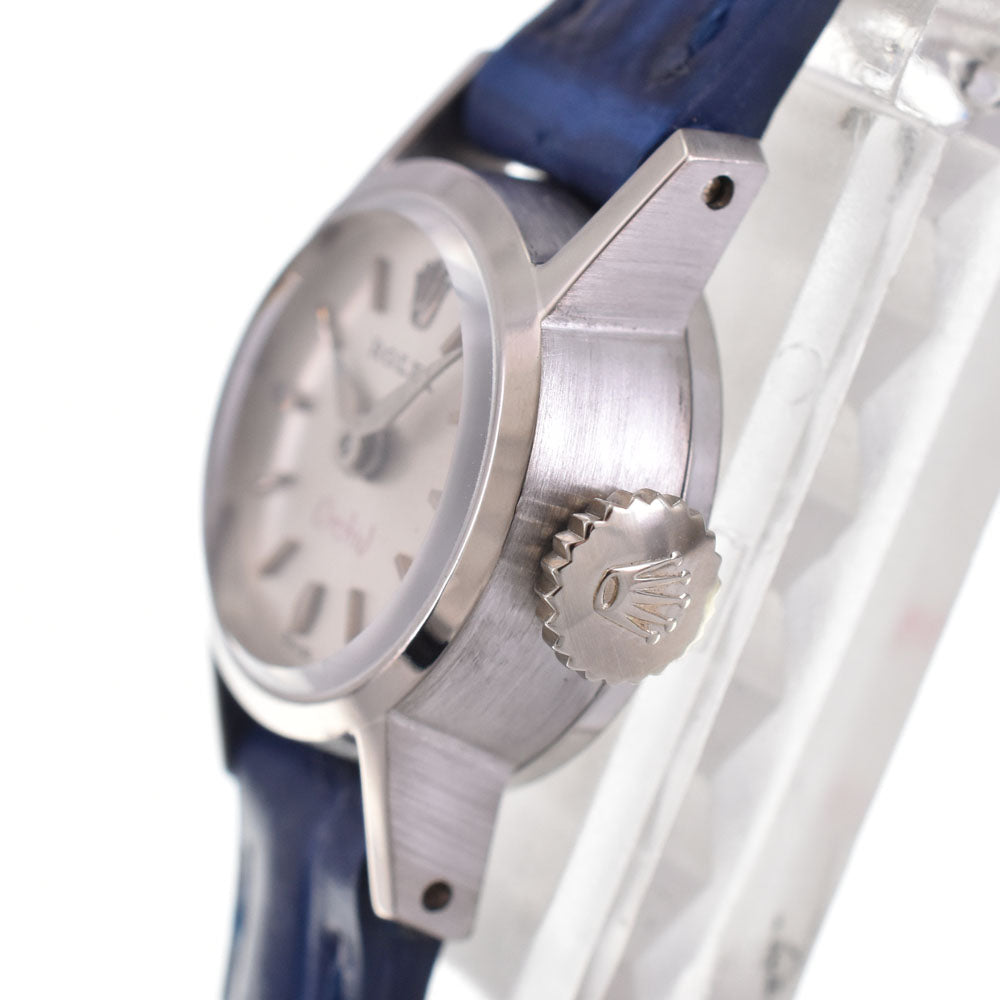 ROLEX Orchid 2231 vintage K18WG/Leather circa 1963 Silver Dial Hand Winding Ladies
 Watch A#143280