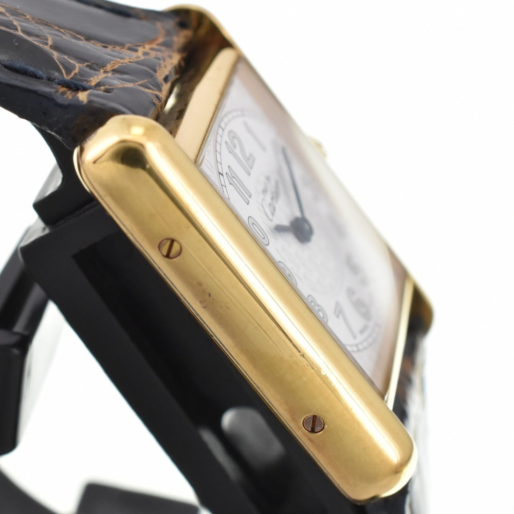 CARTIER Must tank W1013854 SV925 (Gold Plated) / Leather White / Silver Dial Quartz Ladies
 Watch O#143281