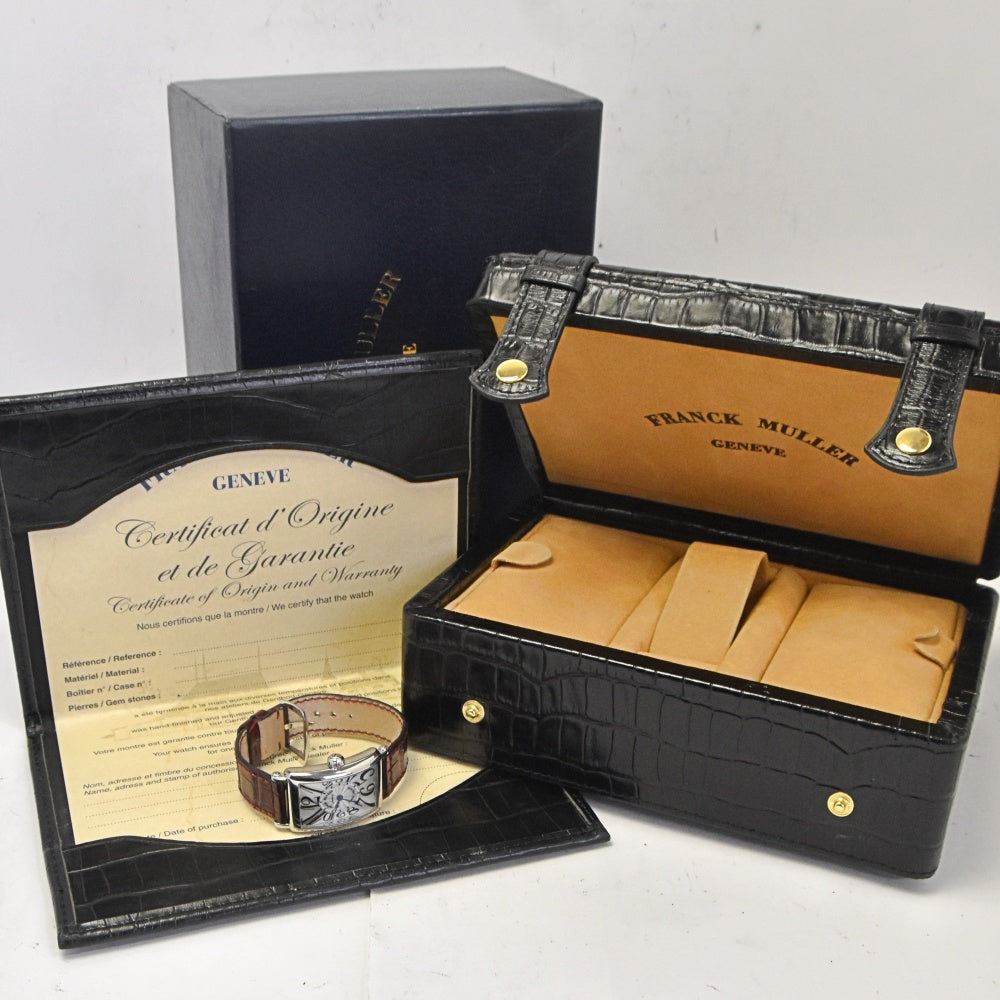 with paper FRANCK MULLER Long Island 902QZ Silver Dial Quartz Ladies
 Watch M#143283