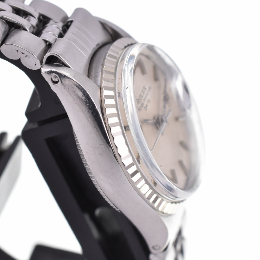 ROLEX Oyster perpetual date 6517 vintage WG bezel Cal.1161 Silver Dial Automatic Ladies
 Watch O#143291