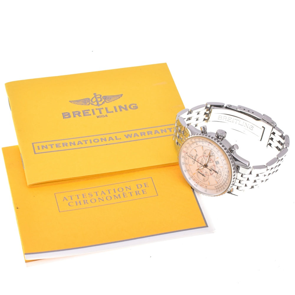 with paper BREITLING Navitimer Montbrillant A41330 Chronograph Date Silver Dial Automatic Men's
 Watch P#143292