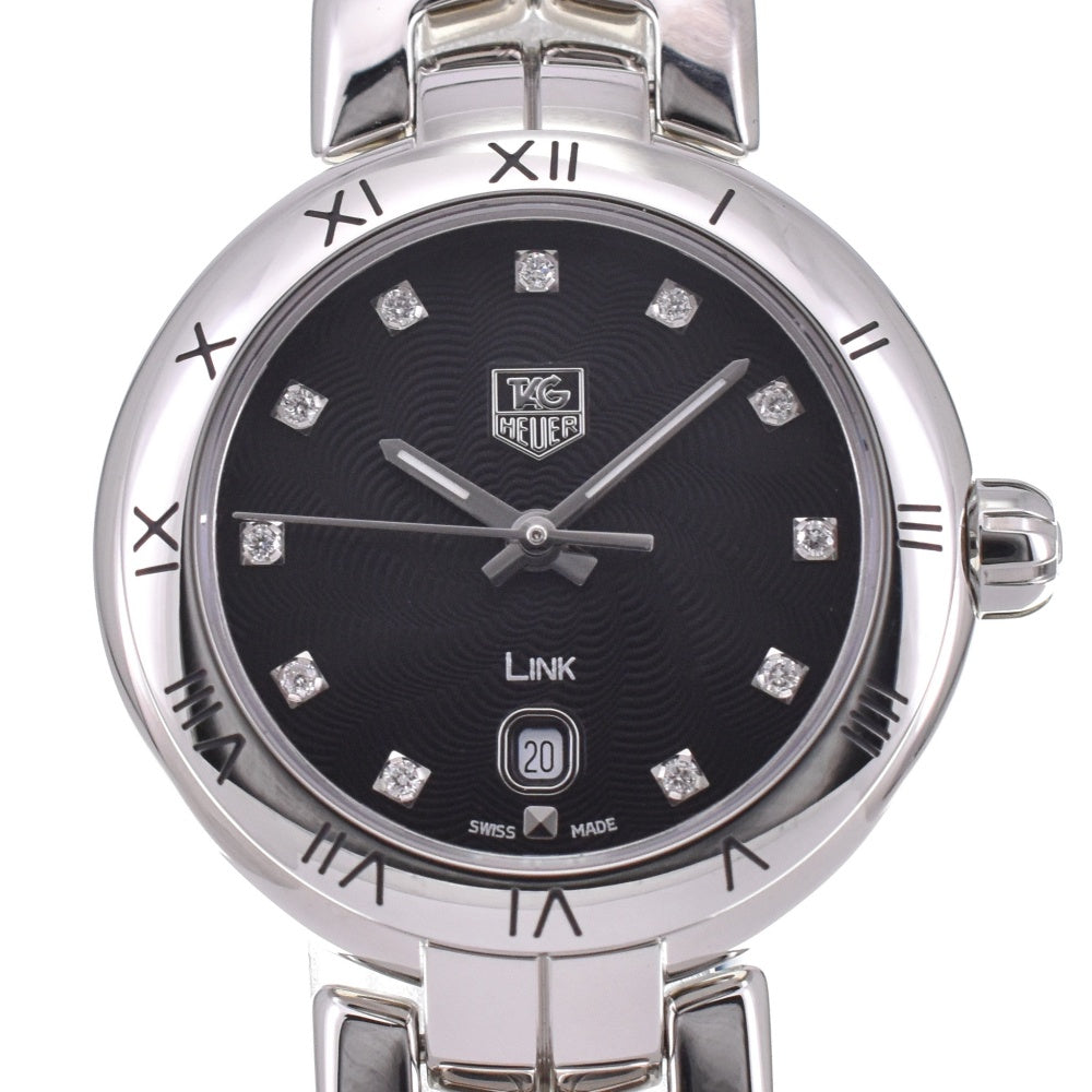 with paper TAG HEUER Link WAT1410.FC0954 11P diamond date black Dial Quartz Ladies
 Watch N#143295