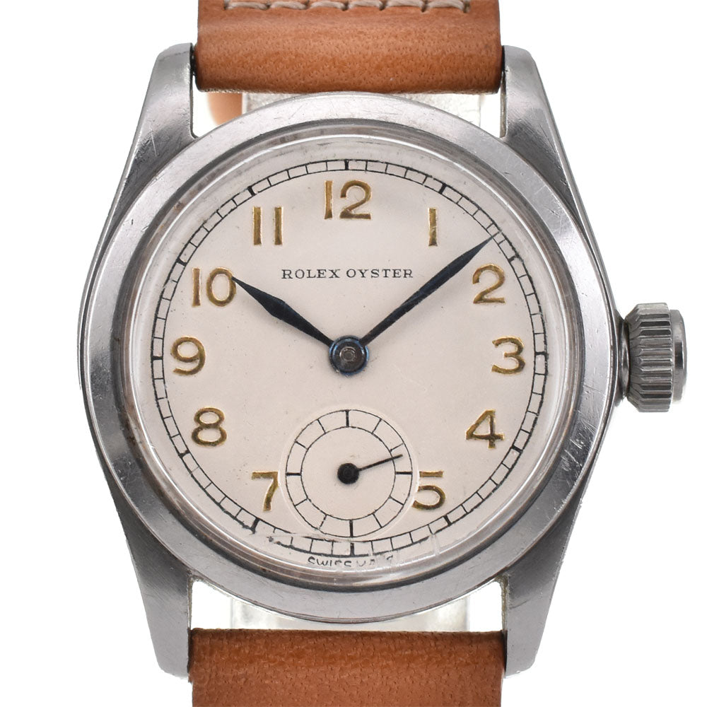 ROLEX Oyster vintage Circa 1940 Cal.10.1/2 Silver Dial Hand Winding Boy's
 Watch A#143301