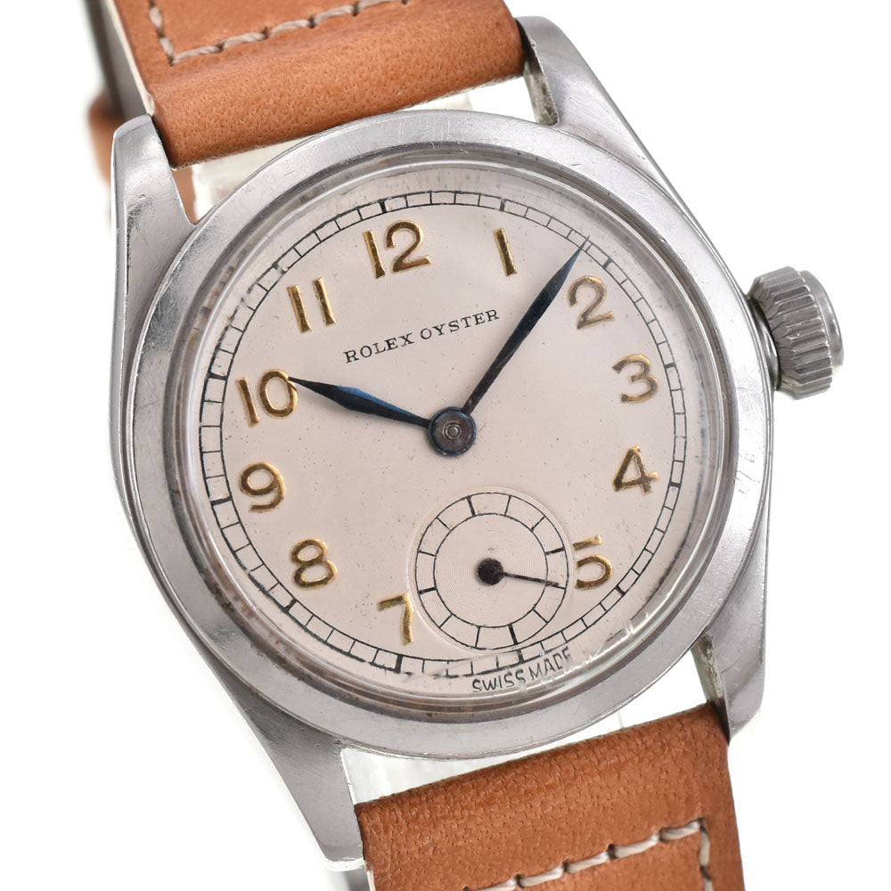 ROLEX Oyster vintage Circa 1940 Cal.10.1/2 Silver Dial Hand Winding Boy's
 Watch A#143301