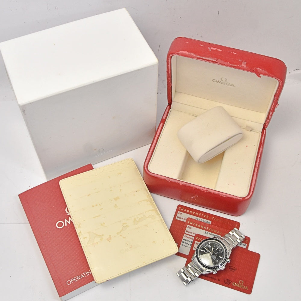 with paper OMEGA Speedmaster 3210.50 Chronograph Date black Dial Automatic Men's
 Watch O#143305