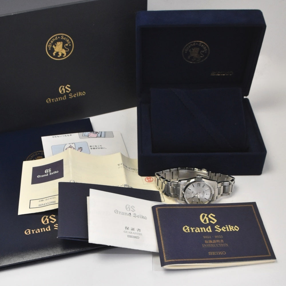 with paper SEIKO Grand Seiko SBGR001/9S55-0010 Date Silver Dial Automatic Men's
 Watch P#143312