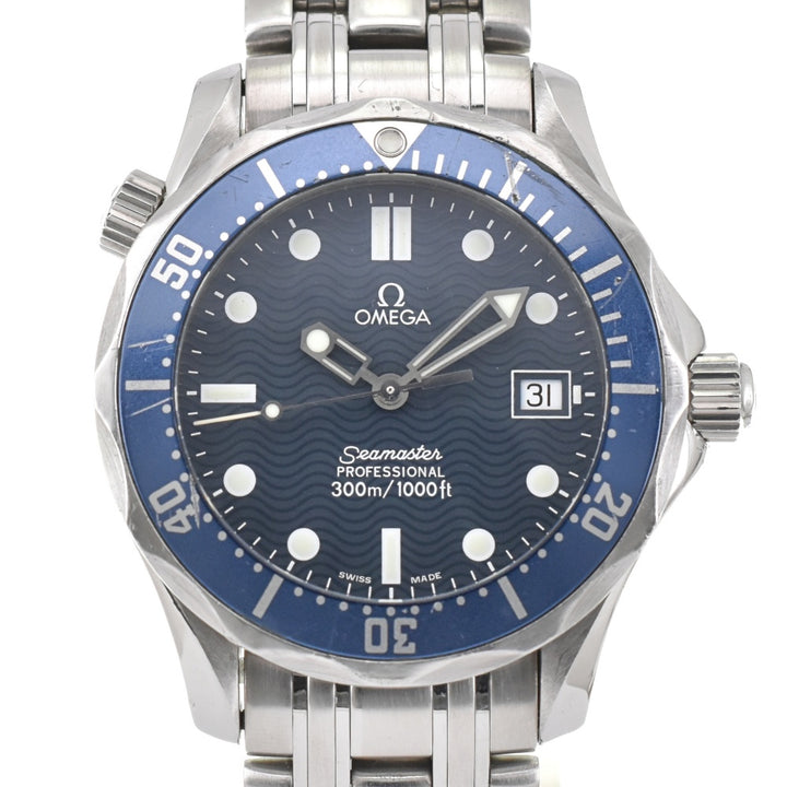 OMEGA Seamaster 300m 2561.80 Date blue Dial Quartz Boy's
 Watch O#143317