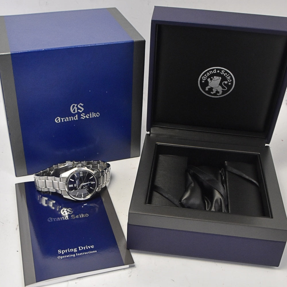 SEIKO Grand Seiko Master Shop Limited SBGA375 Power reserve date Midnight blue Dial Spring drive Men's
 Watch N#143324