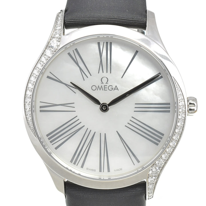 OMEGA De Ville Tresor 428.17.36.60.05.001 Diamond Bezel&Crown White shell Dial Quartz Ladies
 Watch O#143331