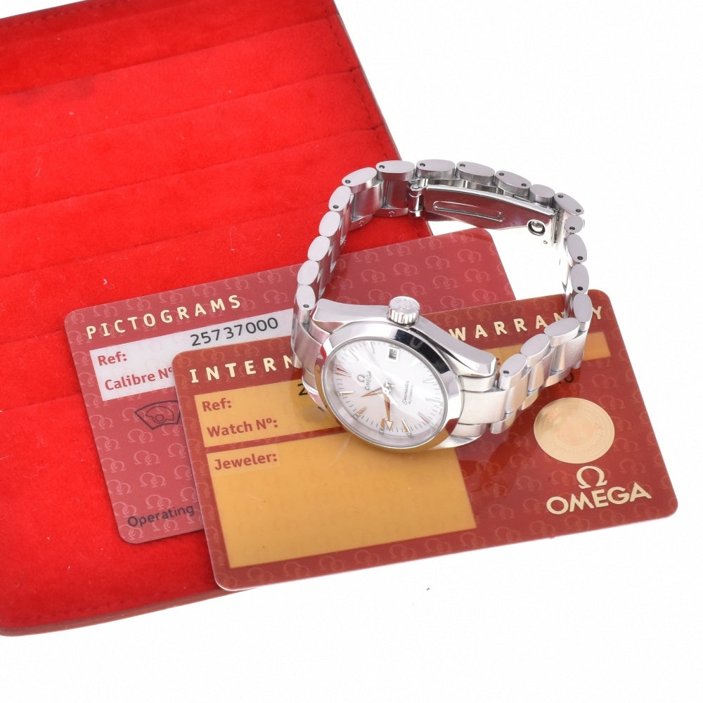 with paper OMEGA Seamaster Aqua Terra 2573.70 Date White shell Dial Automatic Ladies
 Watch O#143332